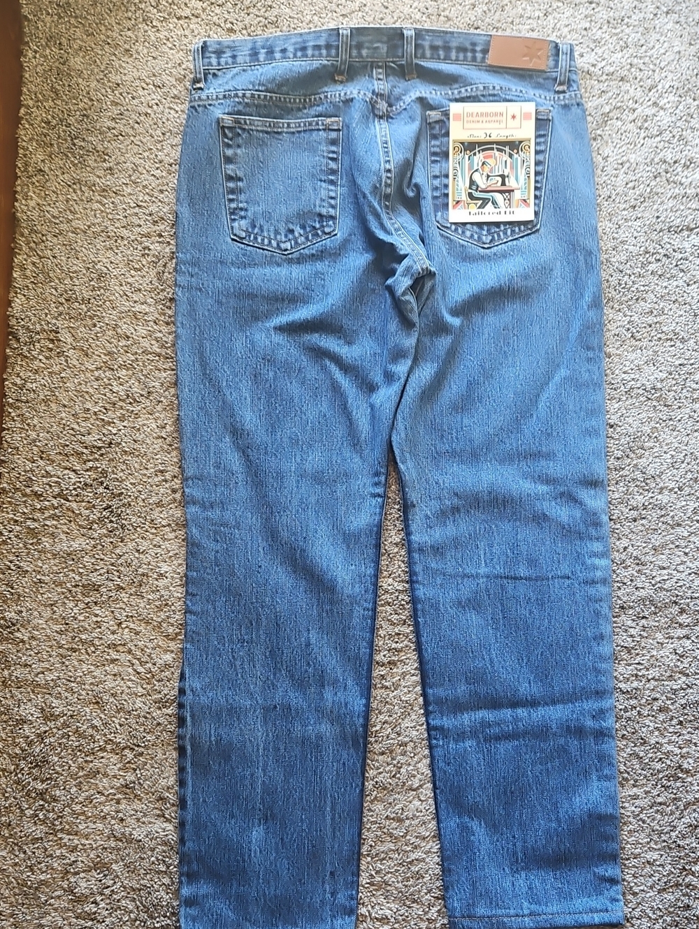 Arbor Men's Straight Jeans in Medium Blue Denim